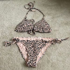 Hollister Leopard Print Bikini Set